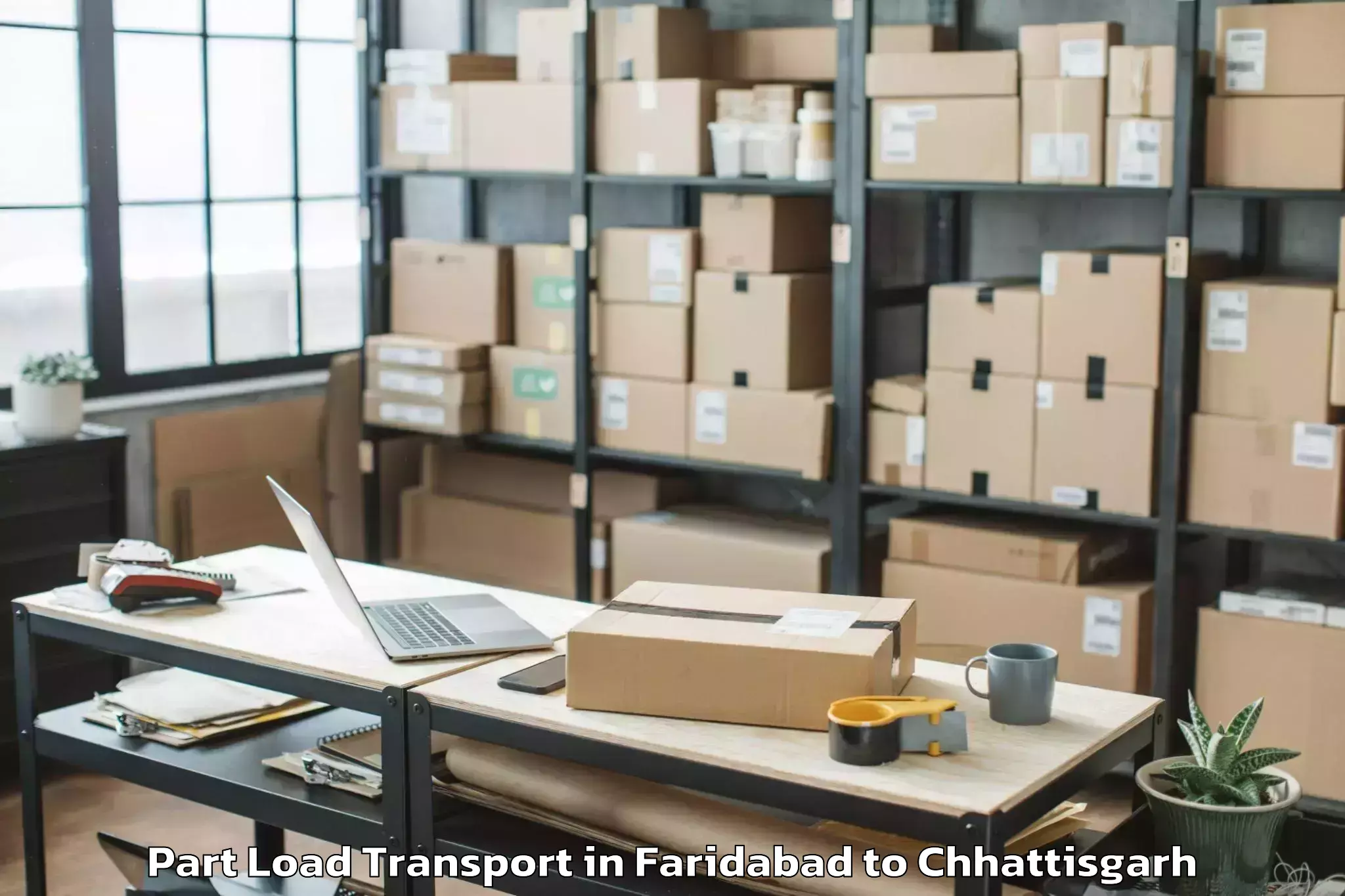 Top Faridabad to Gariaband Part Load Transport Available